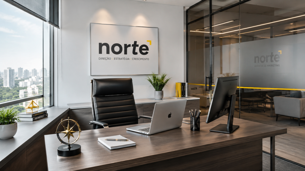 Sala interna de atendimento da agência Norte